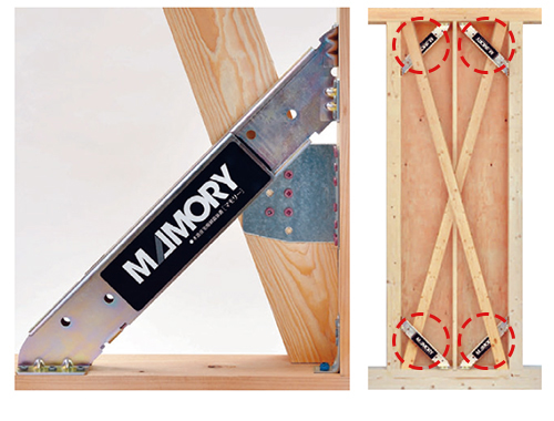 地震の揺れを軽減する制震ダンパーが標準仕様